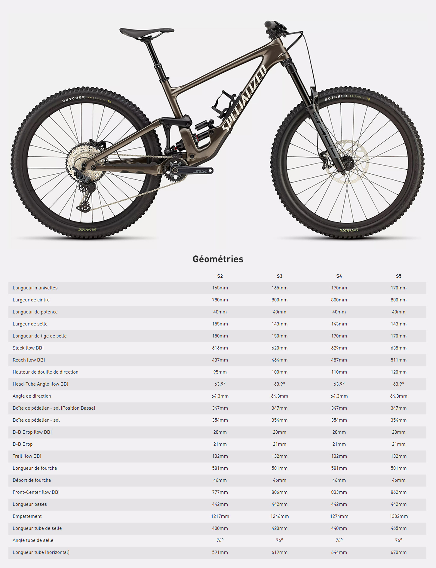 Guide de Taille du vélo Enduro Comp année 2025